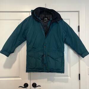 Vintage‎ The North Face Men's Goosedown Puffer Jacket in Green with Hood Size M